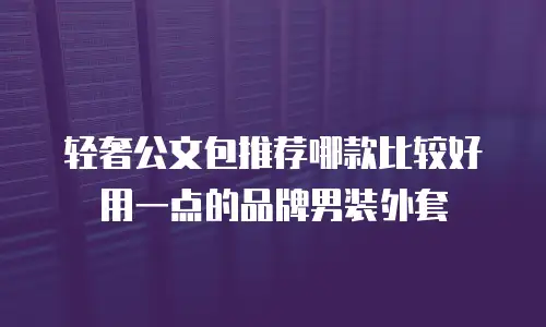 轻奢公文包推荐哪款比较好用一点的品牌男装外套