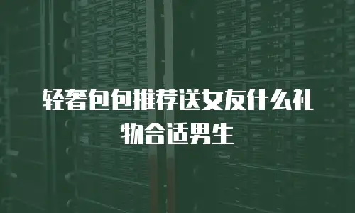 轻奢包包推荐送女友什么礼物合适男生
