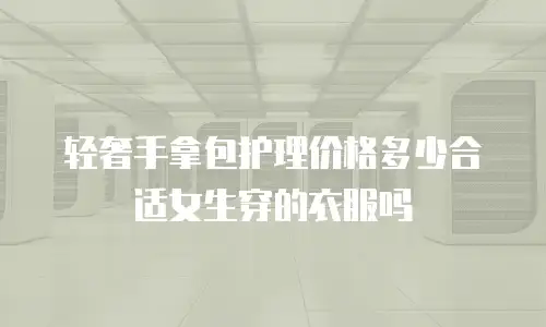 轻奢手拿包护理价格多少合适女生穿的衣服吗