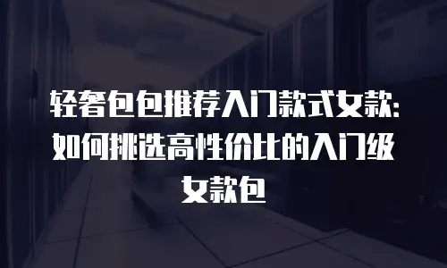 轻奢包包推荐入门款式女款：如何挑选高性价比的入门级女款包