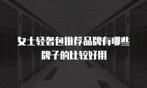 女士轻奢包推荐品牌有哪些牌子的比较好用
