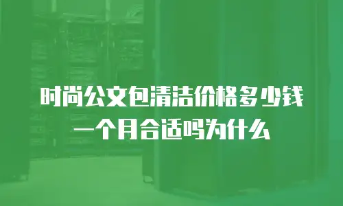 时尚公文包清洁价格多少钱一个月合适吗为什么