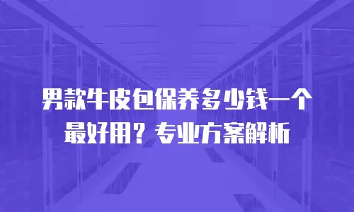男款牛皮包保养多少钱一个最好用？专业方案解析
