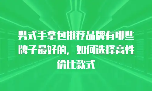 男式手拿包推荐品牌有哪些牌子最好的，如何选择高性价比款式