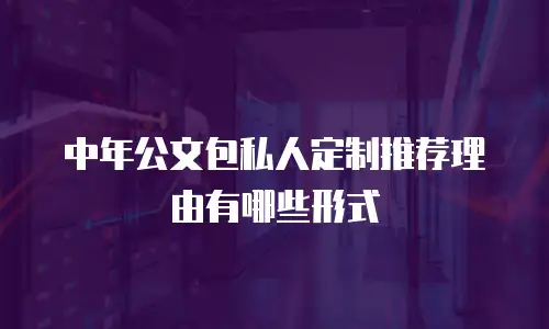 中年公文包私人定制推荐理由有哪些形式