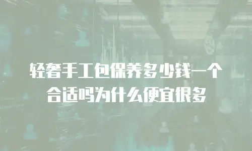 轻奢手工包保养多少钱一个合适吗为什么便宜很多