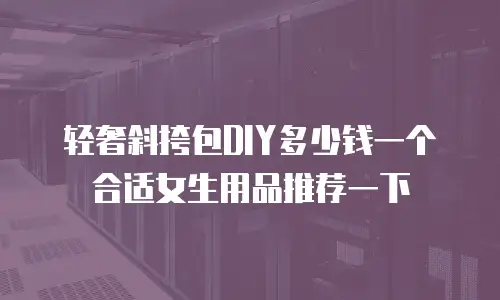 轻奢斜挎包DIY多少钱一个合适女生用品推荐一下