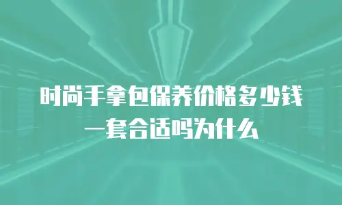 时尚手拿包保养价格多少钱一套合适吗为什么