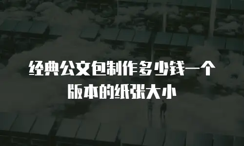 经典公文包制作多少钱一个版本的纸张大小