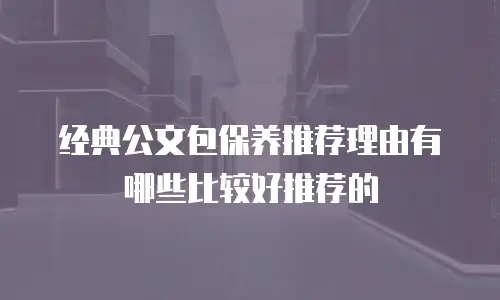 经典公文包保养推荐理由有哪些比较好推荐的