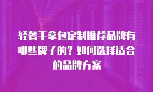 轻奢手拿包定制推荐品牌有哪些牌子的？如何选择适合的品牌方案