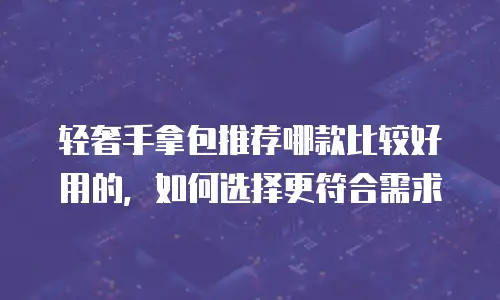 轻奢手拿包推荐哪款比较好用的，如何选择更符合需求