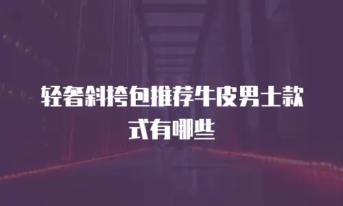 轻奢斜挎包推荐牛皮男士款式有哪些