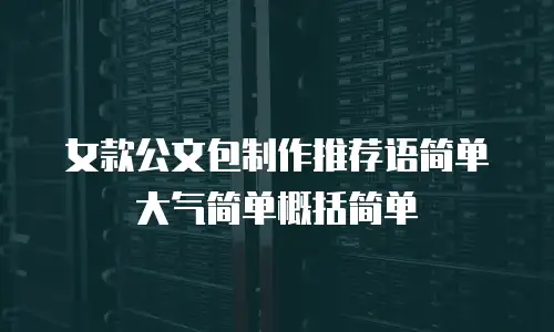 女款公文包制作推荐语简单大气简单概括简单