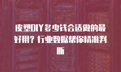 皮塑DIY多少钱合适做的最好用？行业数据帮你精准判断