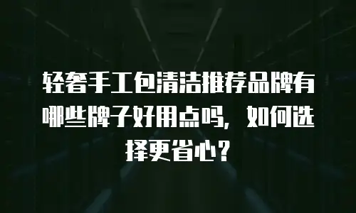 轻奢手工包清洁推荐品牌有哪些牌子好用点吗，如何选择更省心？