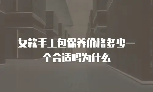 女款手工包保养价格多少一个合适吗为什么