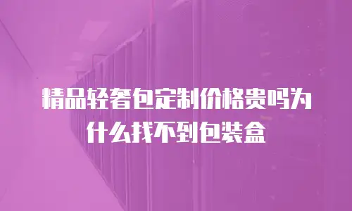 精品轻奢包定制价格贵吗为什么找不到包装盒