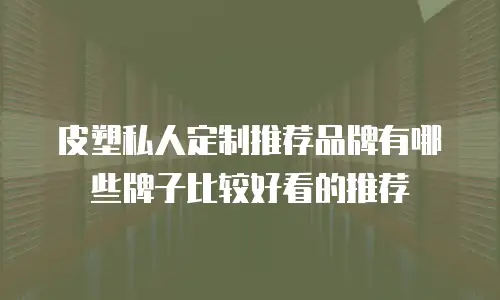 皮塑私人定制推荐品牌有哪些牌子比较好看的推荐