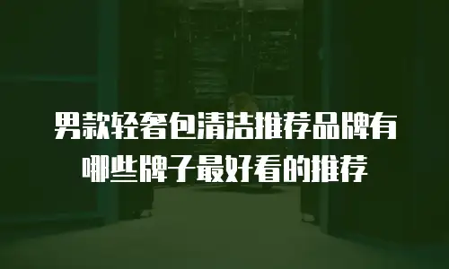 男款轻奢包清洁推荐品牌有哪些牌子最好看的推荐