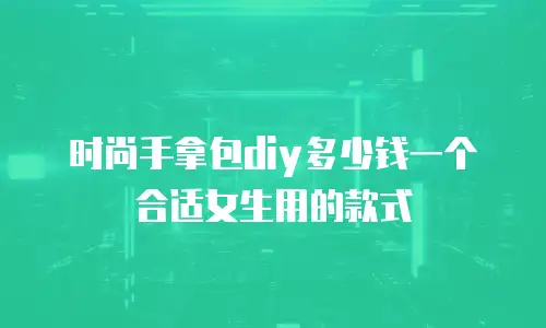 时尚手拿包diy多少钱一个合适女生用的款式