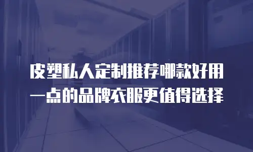 皮塑私人定制推荐哪款好用一点的品牌衣服更值得选择