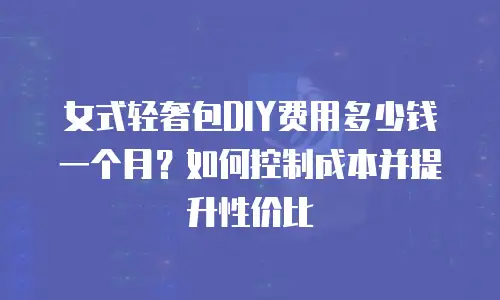 女式轻奢包DIY费用多少钱一个月？如何控制成本并提升性价比