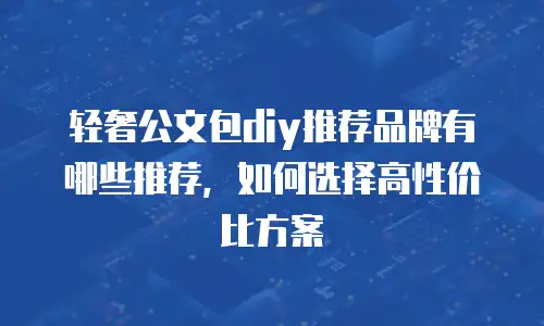轻奢公文包diy推荐品牌有哪些推荐，如何选择高性价比方案