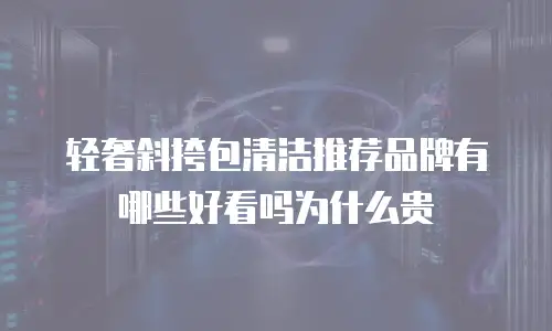 轻奢斜挎包清洁推荐品牌有哪些好看吗为什么贵