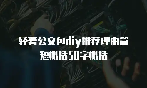 轻奢公文包diy推荐理由简短概括50字概括
