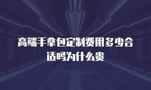高端手拿包定制费用多少合适吗为什么贵