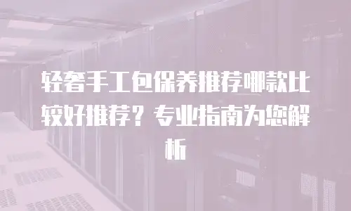 轻奢手工包保养推荐哪款比较好推荐？专业指南为您解析