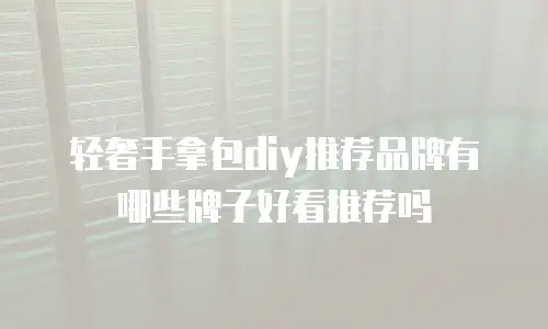 轻奢手拿包diy推荐品牌有哪些牌子好看推荐吗