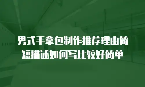 男式手拿包制作推荐理由简短描述如何写比较好简单