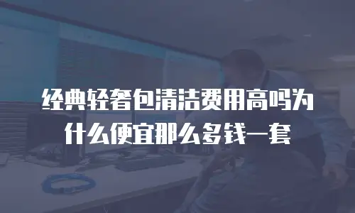 经典轻奢包清洁费用高吗为什么便宜那么多钱一套