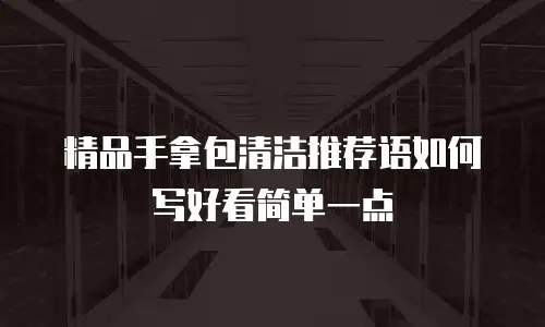 精品手拿包清洁推荐语如何写好看简单一点