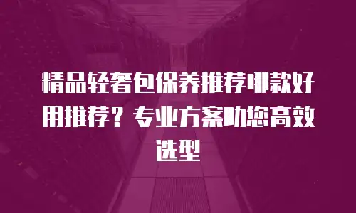 精品轻奢包保养推荐哪款好用推荐？专业方案助您高效选型