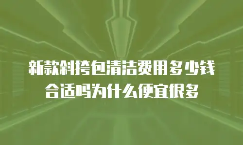 新款斜挎包清洁费用多少钱合适吗为什么便宜很多
