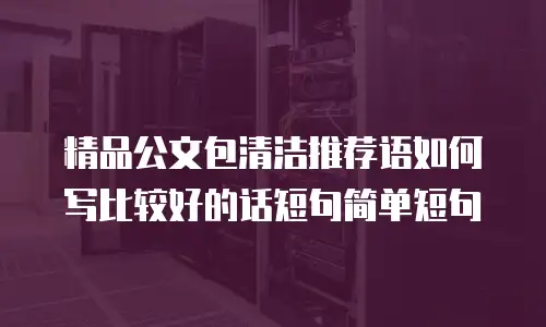 精品公文包清洁推荐语如何写比较好的话短句简单短句