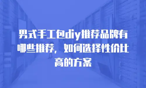 男式手工包diy推荐品牌有哪些推荐，如何选择性价比高的方案