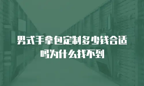 男式手拿包定制多少钱合适吗为什么找不到