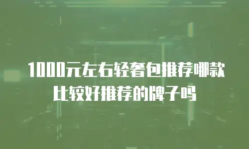 1000元左右轻奢包推荐哪款比较好推荐的牌子吗