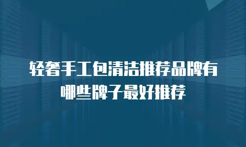 轻奢手工包清洁推荐品牌有哪些牌子最好推荐