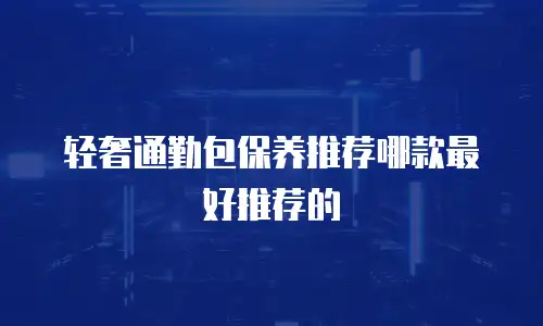 轻奢通勤包保养推荐哪款最好推荐的
