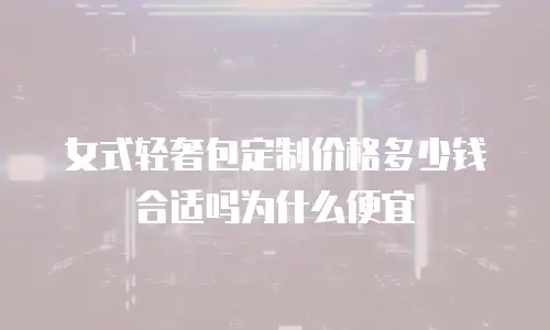 女式轻奢包定制价格多少钱合适吗为什么便宜