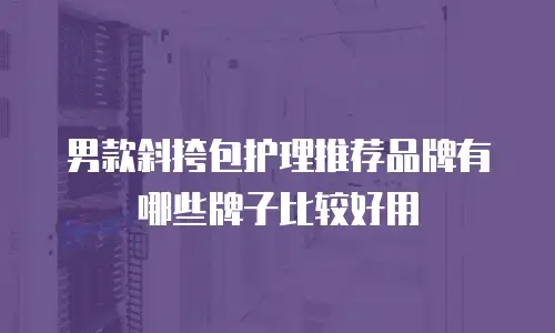 男款斜挎包护理推荐品牌有哪些牌子比较好用