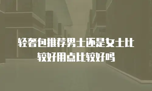 轻奢包推荐男士还是女士比较好用点比较好吗
