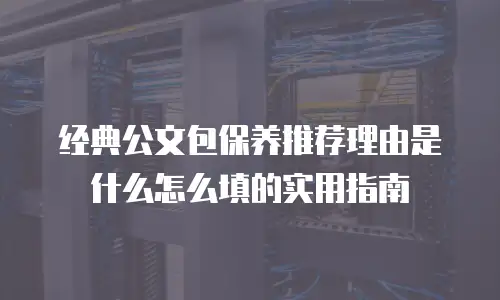 经典公文包保养推荐理由是什么怎么填的实用指南