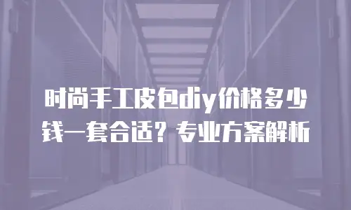 时尚手工皮包diy价格多少钱一套合适？专业方案解析