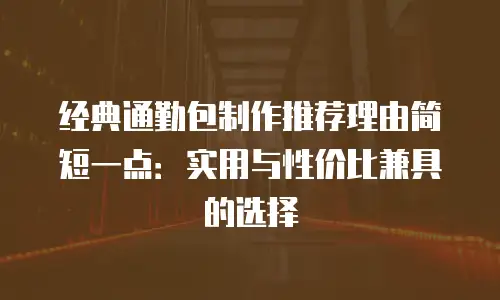 经典通勤包制作推荐理由简短一点：实用与性价比兼具的选择